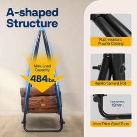 VIVOHOME log rack rubber feet protect floors and resist slipping