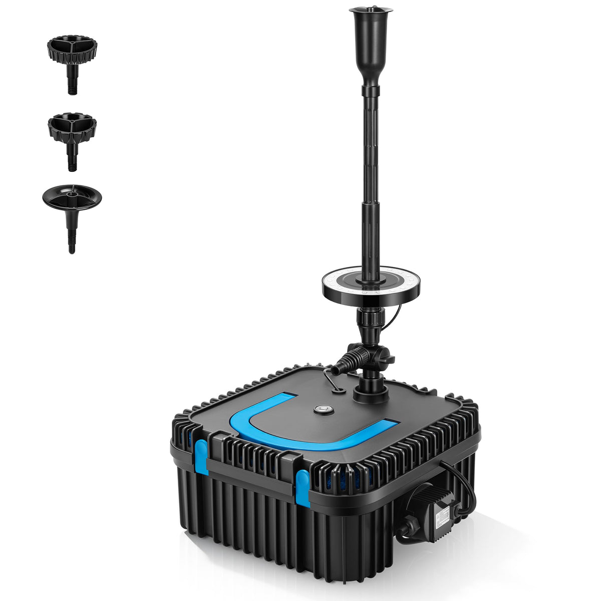 VIVOHOME pond filter 820GPH in action keeps koi pond water clear