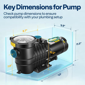 VIVOHOME quick-connect adapters simplify setup with 1.5 and 1.25 inch fittings