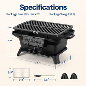 VIVOHOME camping-ready setup ideal for beach cookouts and park picnics.