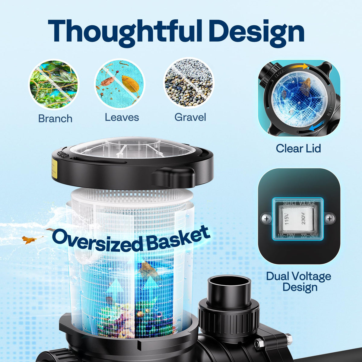 VIVOHOME stainless steel shaft enhances durability during outdoor use