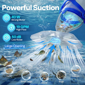 VIVOHOME tool-free assembly for fast setup of the pool vacuum.