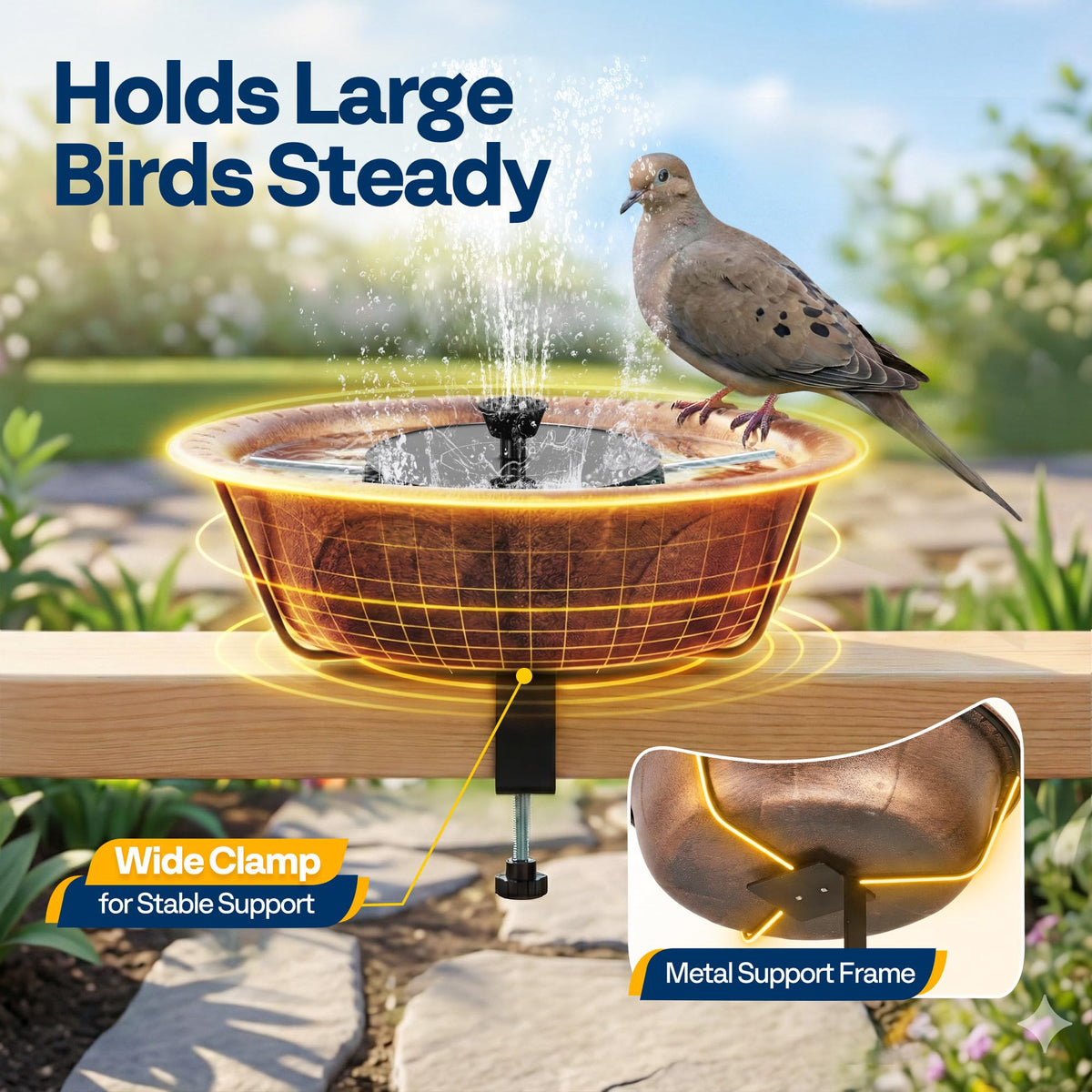 VIVOHOME weather-resistant ABS bronze-finish exterior withstands outdoor elements