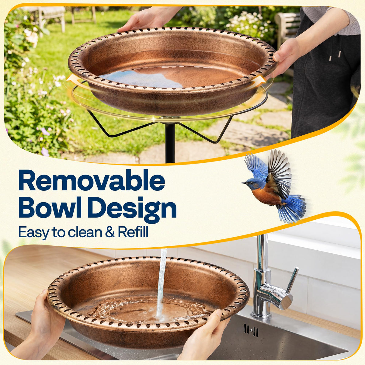 VIVOHOME weather-resistant ABS with bronze coating resists fading and rust
