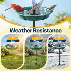 VIVOHOME weather-resistant oval bath blends with garden decor while providing water access.