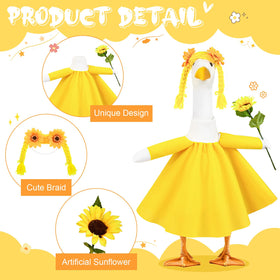 VIVOLOOM goose costume with sunflower cloth offers easy, secure fit.