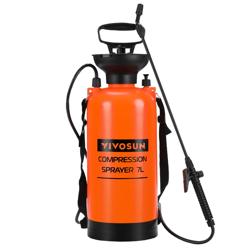 VIVOSUN 1.85-Gallon pump sprayer with adjustable nozzle for precise plant care.
