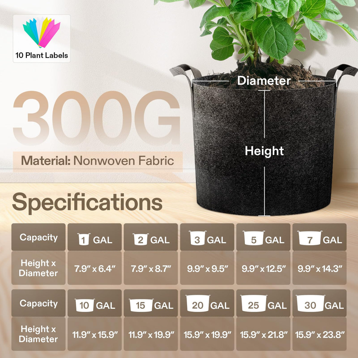 VIVOSUN 1-year warranty visual conveying added confidence for gardening projects.