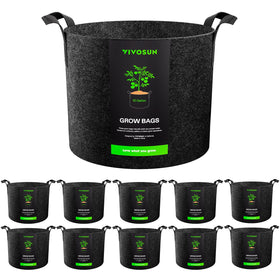 VIVOSUN 10-pack grow bags pack shot; versatile 10-gallon planters for gardens.