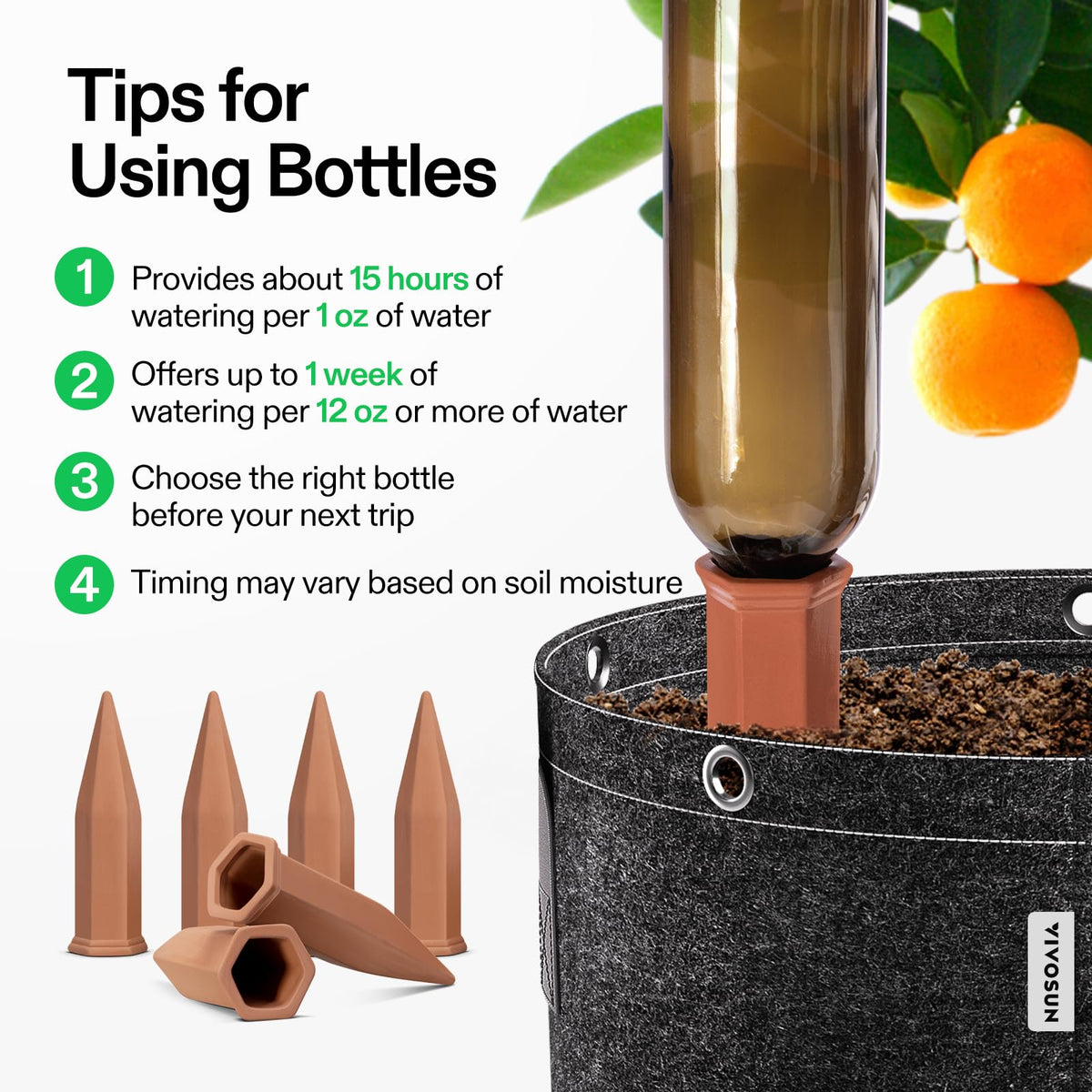 VIVOSUN 10-pack packaging image displays complete set for multiple planters