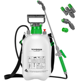 VIVOSUN 1gal-4l pump sprayer overview for garden use and indoor plant care.