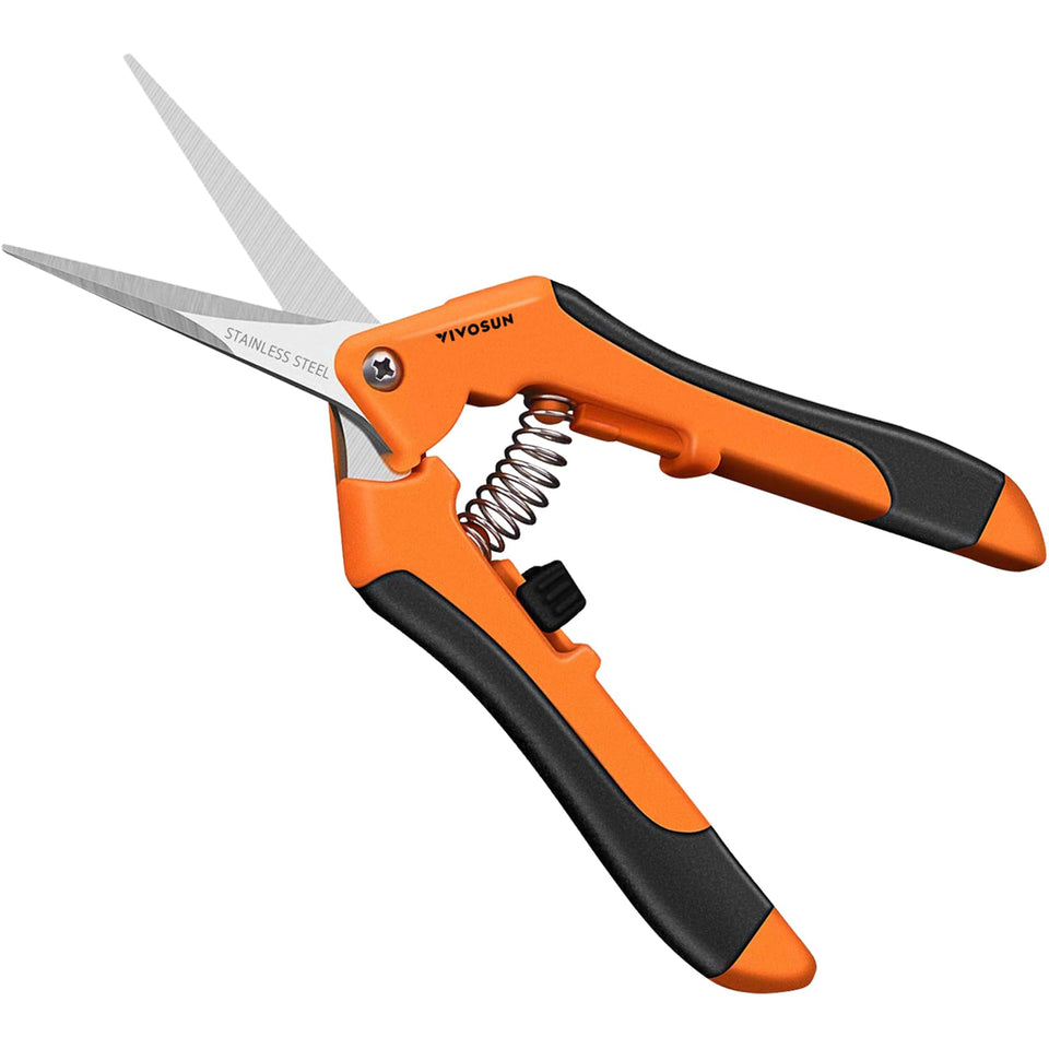 VIVOSUN 2-pack pruning shears in orange, ideal for quick garden trimming.