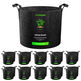 VIVOSUN 5-gallon grow bag bulk pack ready for planting and transport.