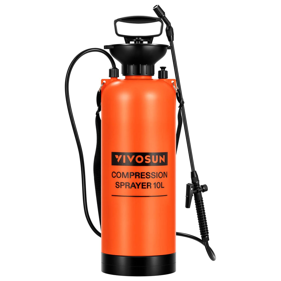 VIVOSUN 2.64-Gallon Sprayer with sturdy handle for easy garden spraying.