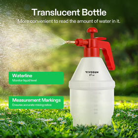 VIVOSUN translucent bottle view showing fluid level at a glance