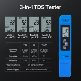 VIVOSUN 3-in-1 soil tester shows moisture, light, and pH readings