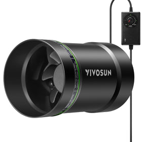 VIVOSUN 4-inch inline exhaust fan front view showing robust ABS housing