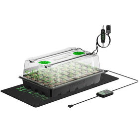 VIVOSUN seed starter tray with LED lights promotes even germination.