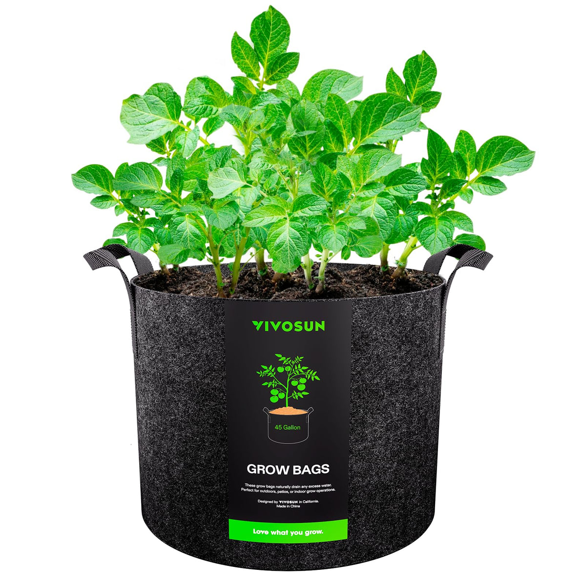 VIVOSUN 45-gallon grow bag featuring sturdy fabric material for durable gardening projects