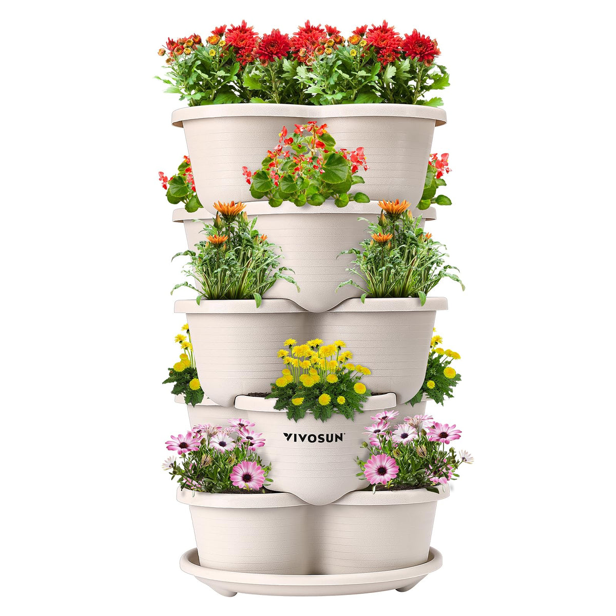 VIVOSUN 5-tier vertical planter assembly for compact urban gardening