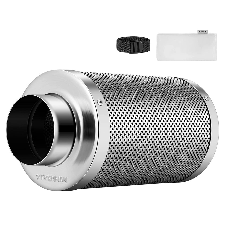 VIVOSUN 6 inch air carbon filter with Australian virgin charcoal for strong odor control