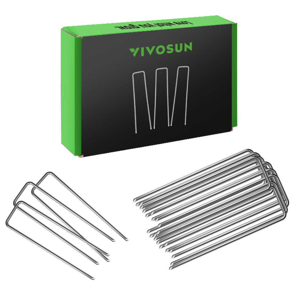 VIVOSUN 6-inch galvanized steel stake for durable garden anchoring.