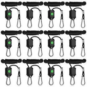 VIVOSUN adjustable grow-light hanger with sturdy rope and carabiners for secure mounting.