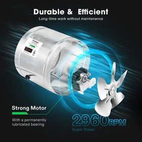 VIVOSUN motor detail emphasizing durable bearings for long-term use