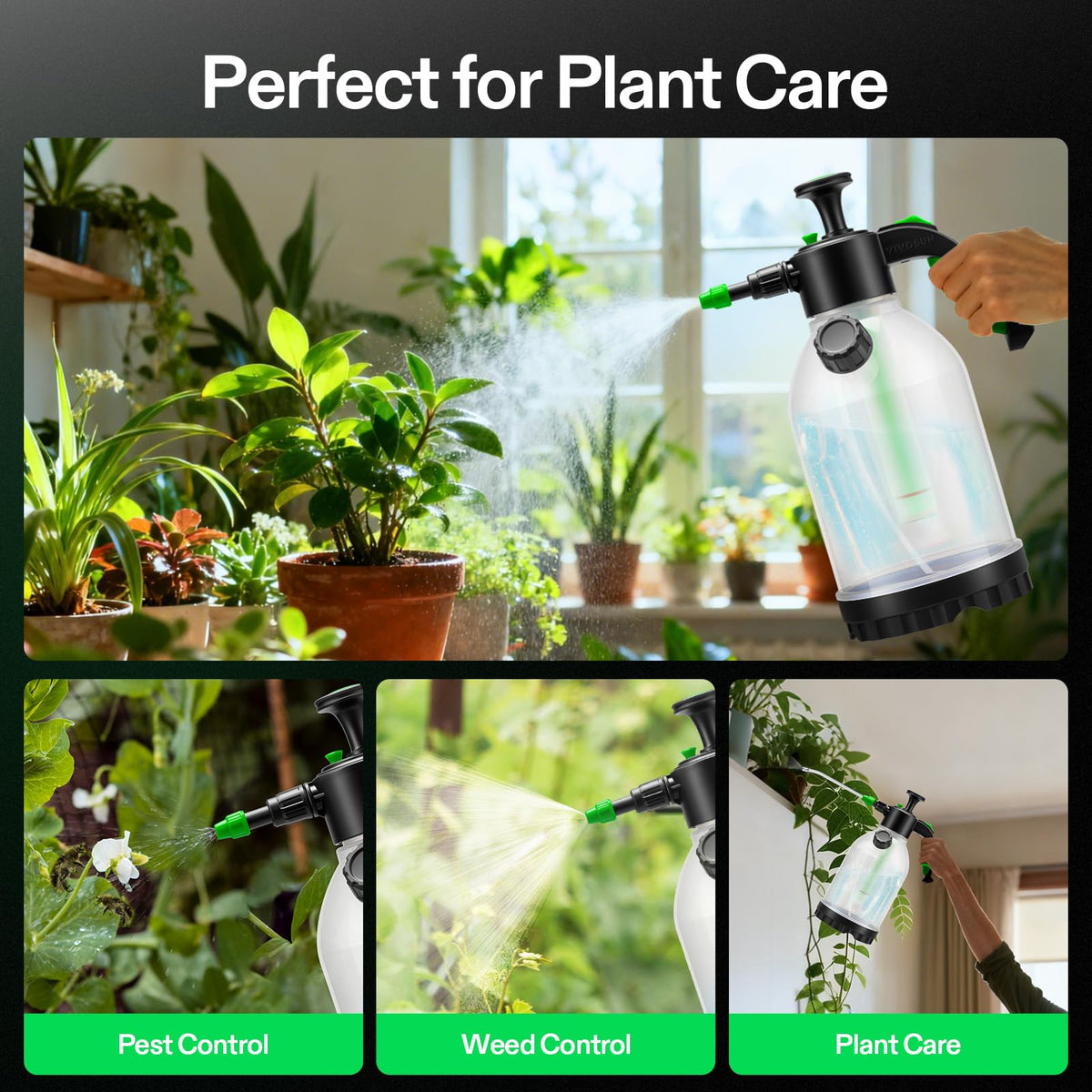 VIVOSUN 70oz pump sprayer versatile tool for watering, cleaning, and plant care