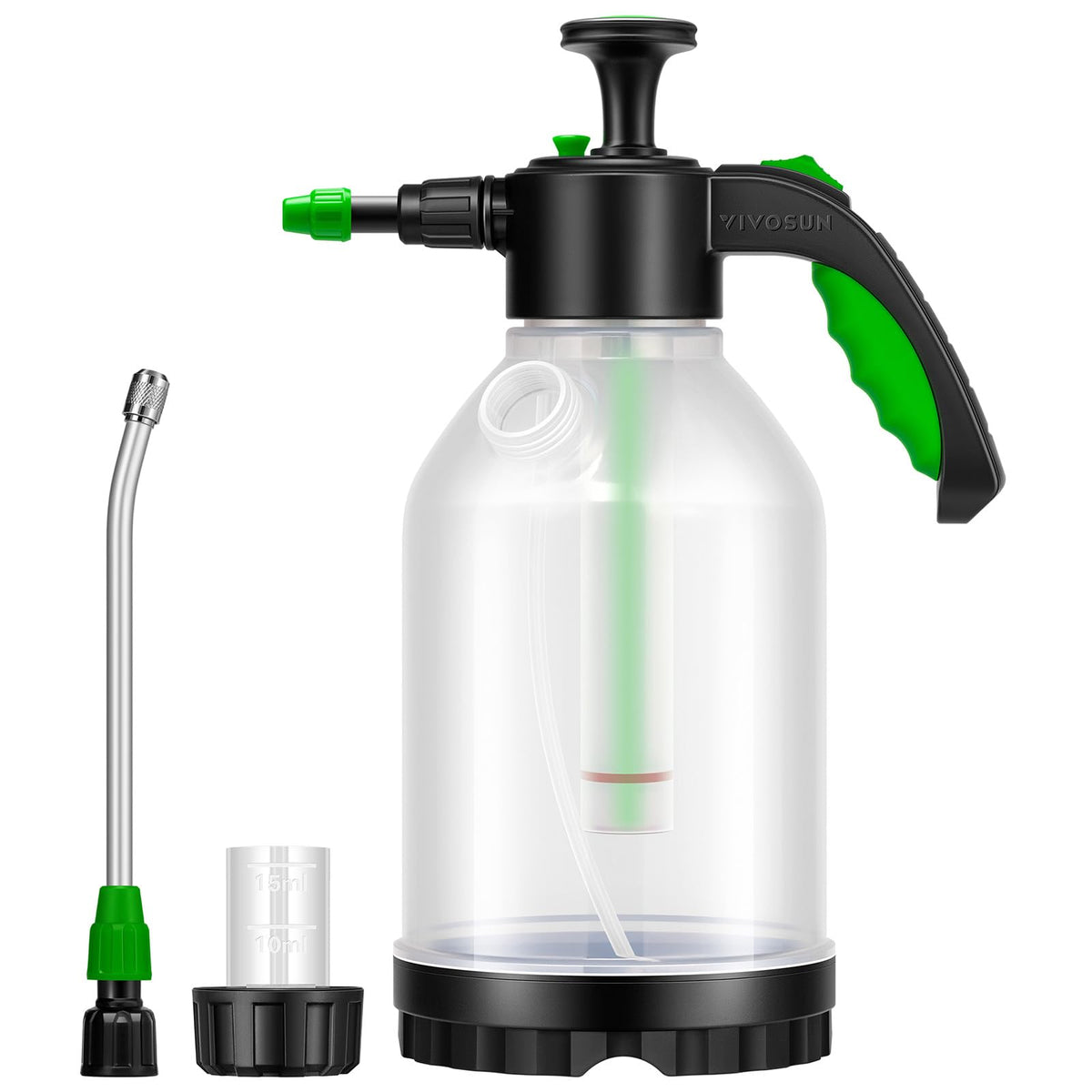VIVOSUN 70oz pump sprayer tank view for easy liquid monitoring and refills