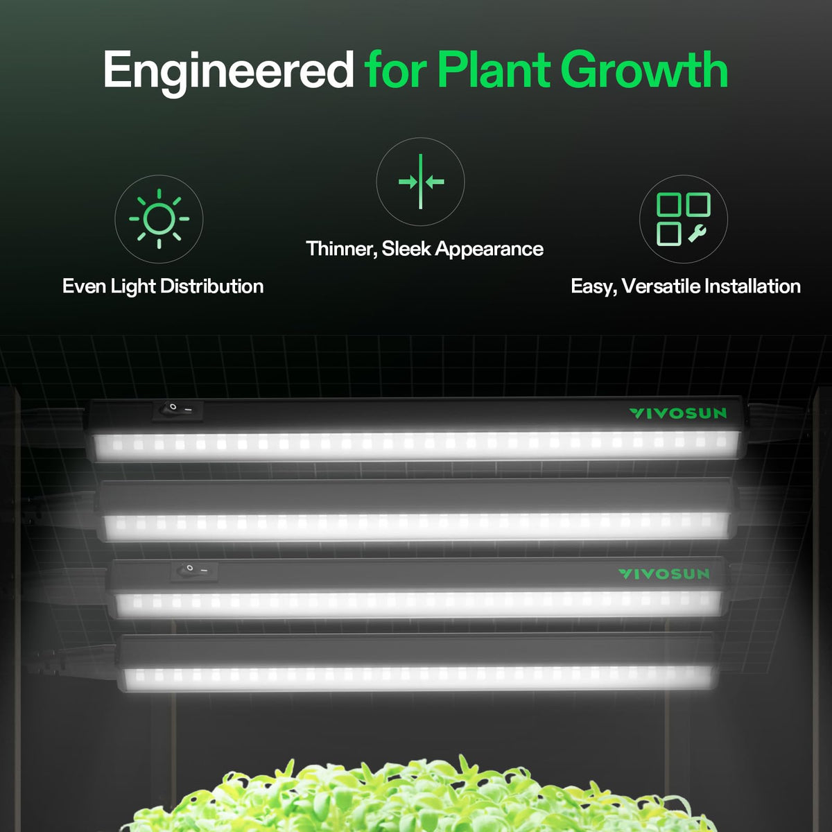 VIVOSUN AeroStream U075 humidifier maintaining balanced moisture during germination.