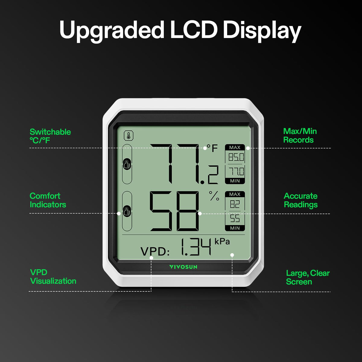 VIVOSUN AeroLab THB1 includes battery for portable use