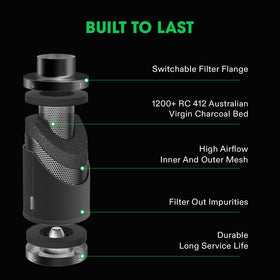 VIVOSUN Australian virgin charcoal RC 412 bed enhances filtration efficiency