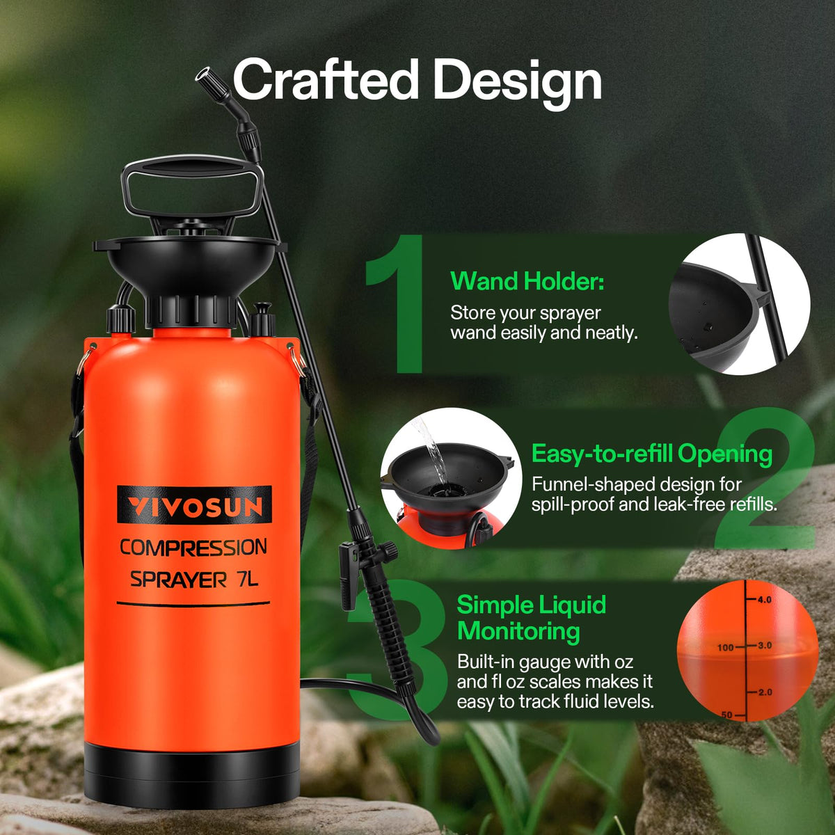 VIVOSUN backpack-style-strap sprayer distributes weight like a backpack.