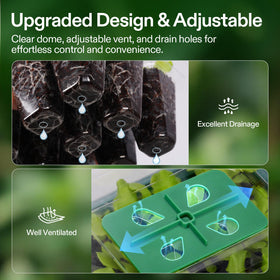 VIVOSUN 144-cell seed trays arranged in a modular 12-pack.
