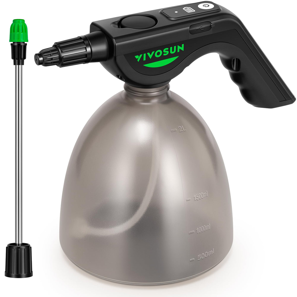 VIVOSUN battery powered sprayer in action for easy indoor watering