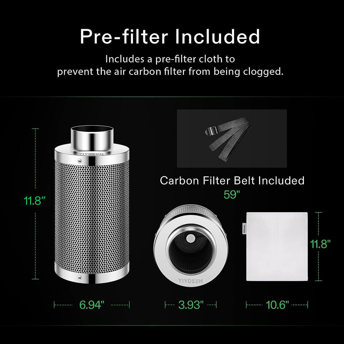 Belts included simplify grow tent installation and setup