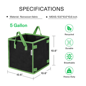 VIVOSUN breathable fabric promotes air pruning and healthier root structure.