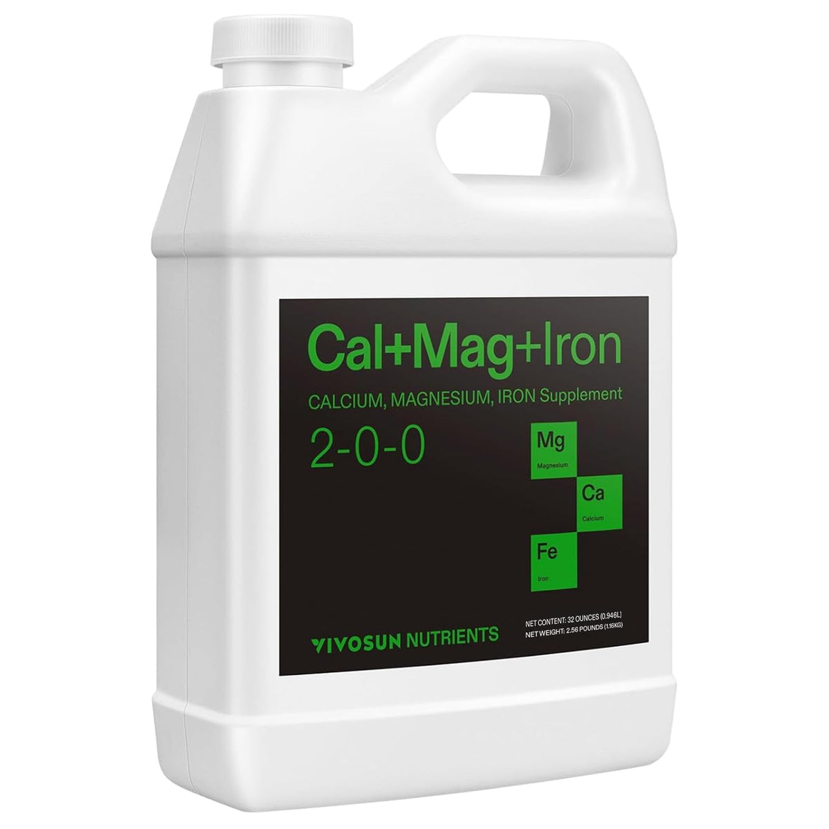 VIVOSUN Cal+Mag+Iron bottle with dropper for precise liquid feeding