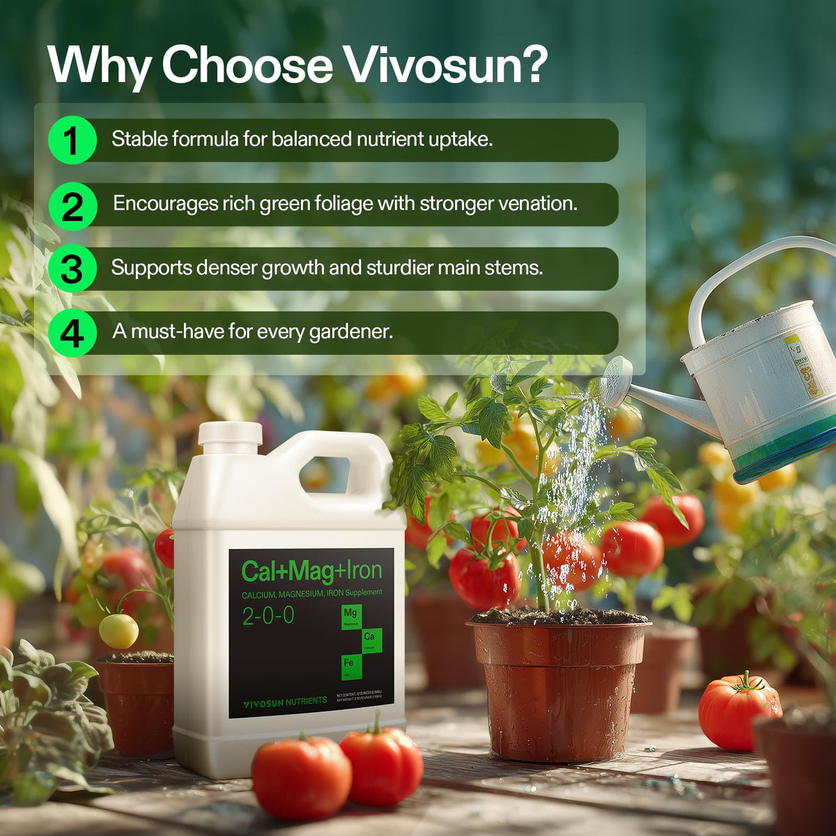 VIVOSUN Cal+Mag+Iron added to coco coir for balanced growth