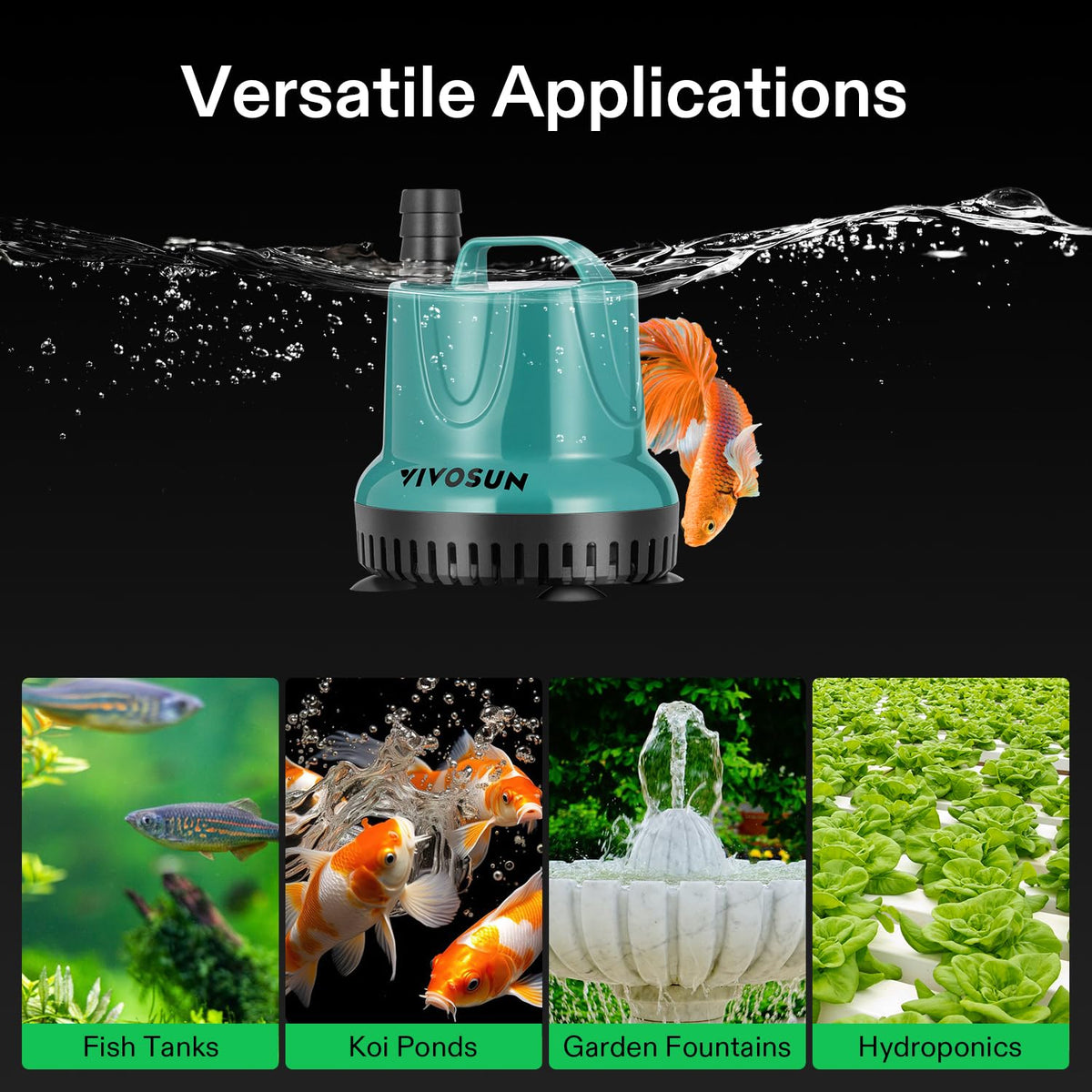 VIVOSUN ceramic shaft and copper motor for durability and smooth performance