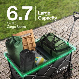 VIVOSUN collapsible wagon folded dimensions for compact storage