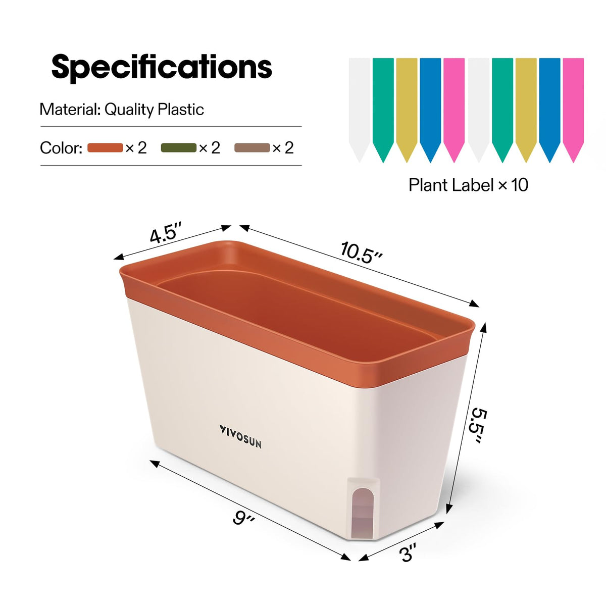 VIVOSUN compact planters easily relocate to balcony, kitchen, or office.