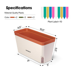 VIVOSUN compact planters easily relocate to balcony, kitchen, or office.