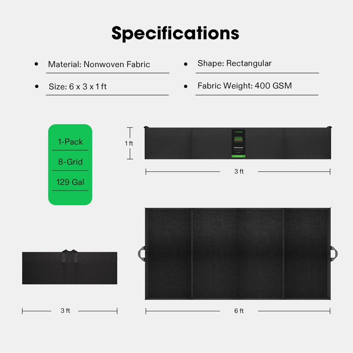 Overview of VIVOSUN grow bag setup adaptable to garden, balcony, and storage needs.