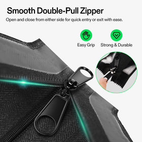 VIVOSUN debris barrier with zipper designed for greenhouse access
