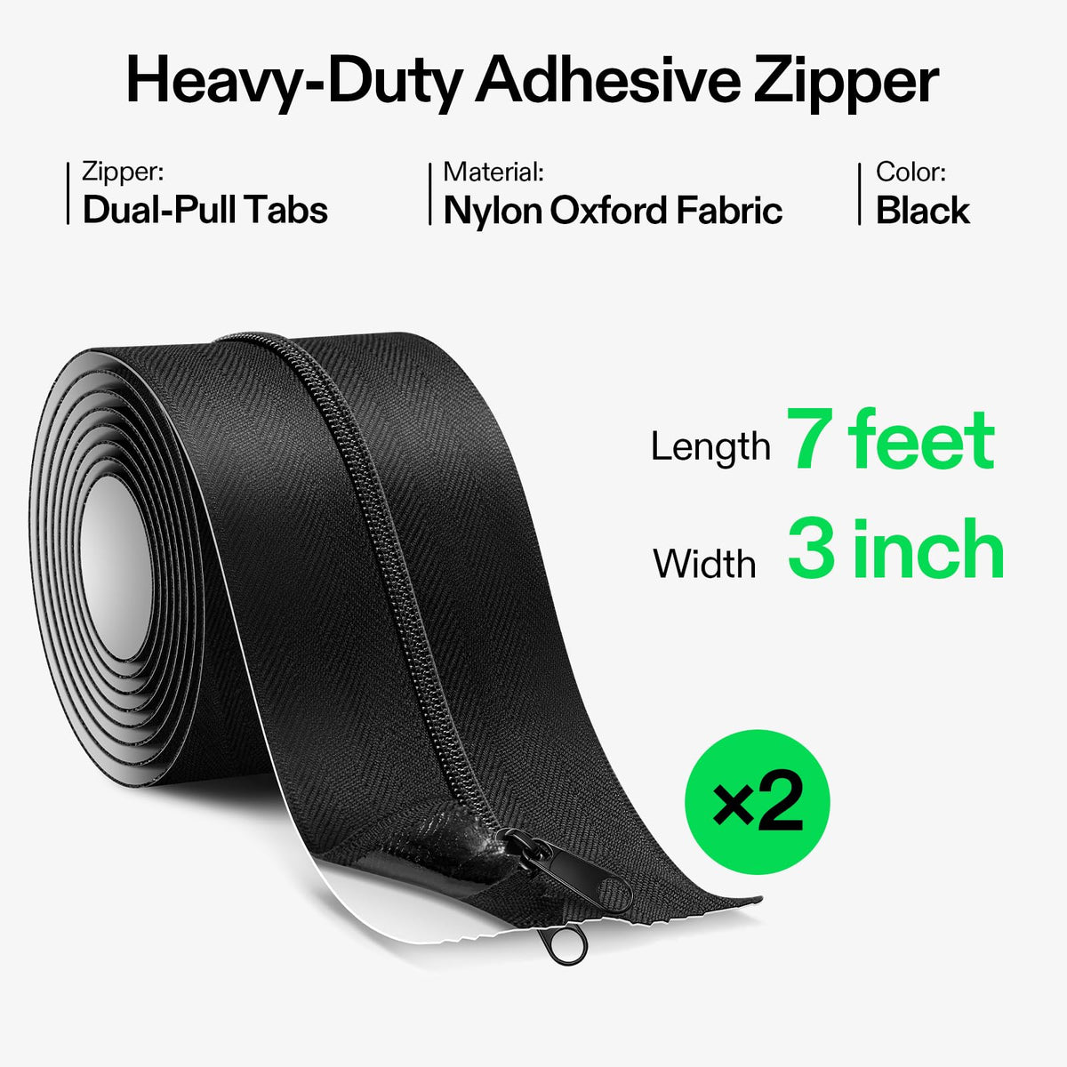 VIVOSUN double-sided zipper tape for barrier setup, indoor and outdoor use