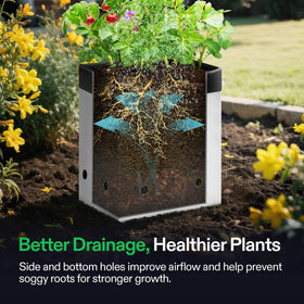VIVOSUN grow bag drainage holes enhance airflow and root health.