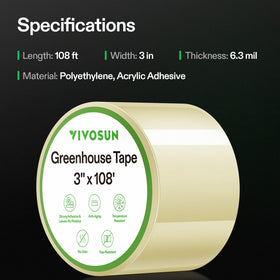 VIVOSUN easy-to-use greenhouse tape being pressed for a firm bond