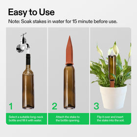 VIVOSUN easy-installation steps show soaking and soil insertion